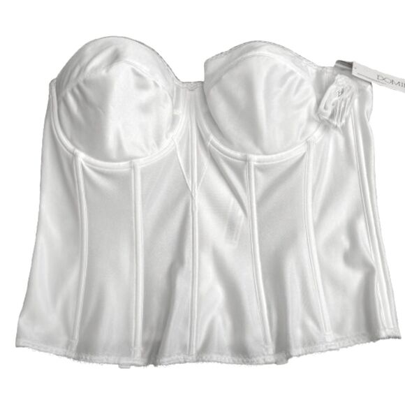 DOMINIQUE Intimate Apparel Wedding Woman's Size 42 White Corset Bustier #Y - Picture 1 of 6